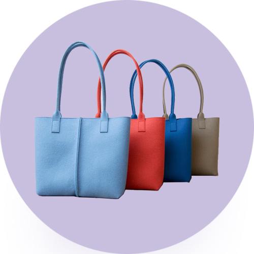 felt tote bag