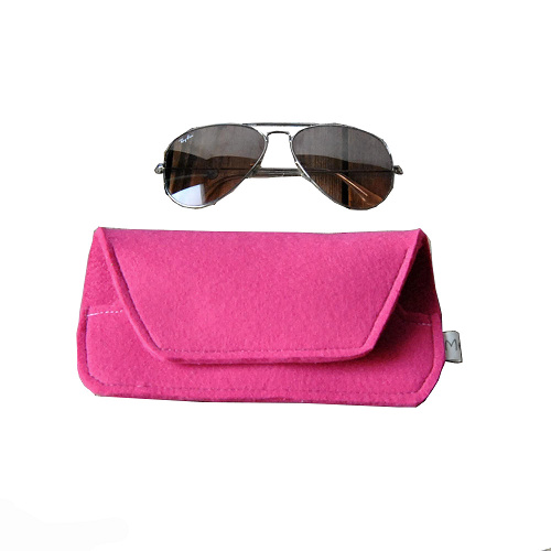 colorful soft sunglass felt bag