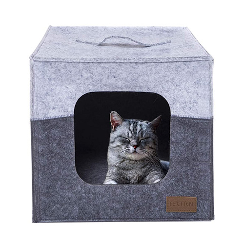 customize foldable felt cat house