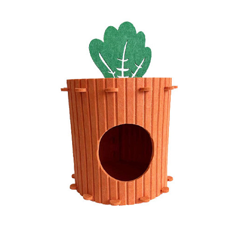 detachable carrot felt cat cave felt cat house