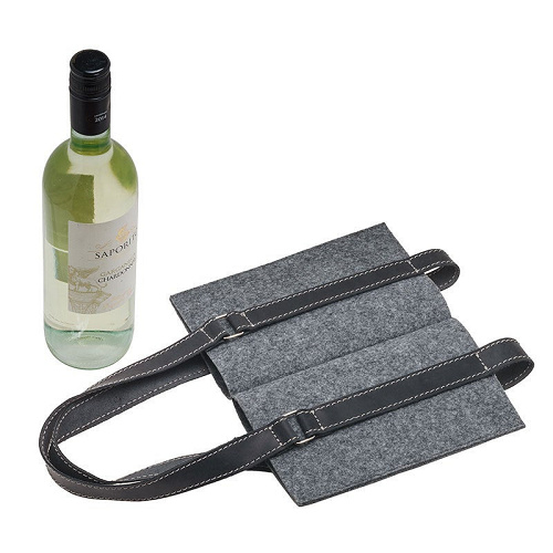 OEM logo felt wine bottle holder