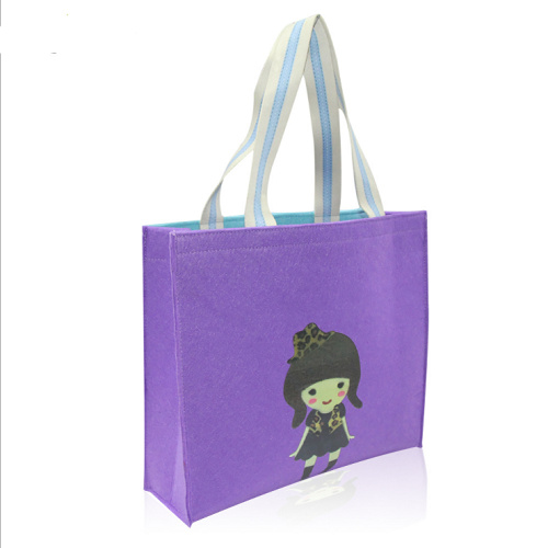 Printing Logo Felt Shoulder Bag For Girl